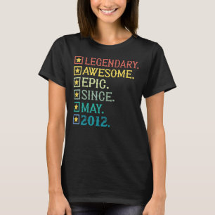 Camiseta Legendário Epic Incrível Desde maio de 2012 10º An