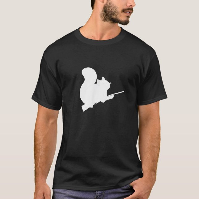 Camiseta Legendário Esquilo Caçando Contra Design (Frente)