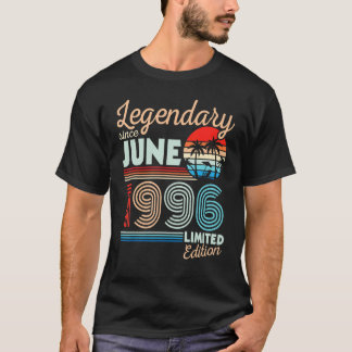 Camiseta Legendário Junho De 1996 Feliz Aniversário De 26 A