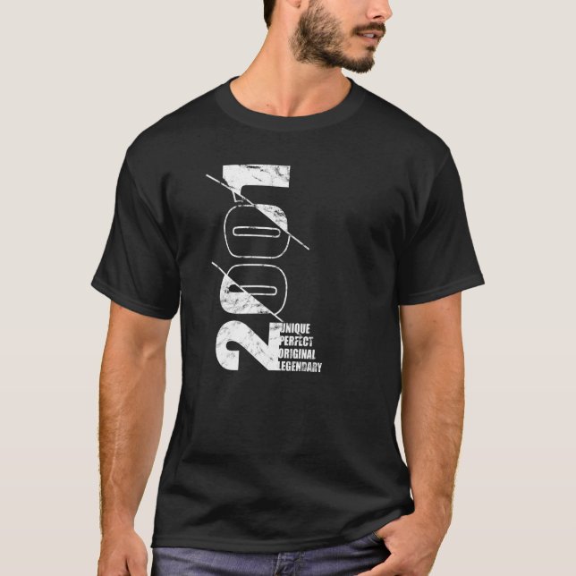 Camiseta Legendário Original Perfeito Único Aniversário de  (Frente)