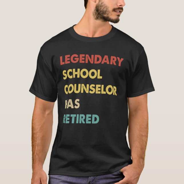 Camiseta Legendary School Counselor Has Retired  1 (Frente)