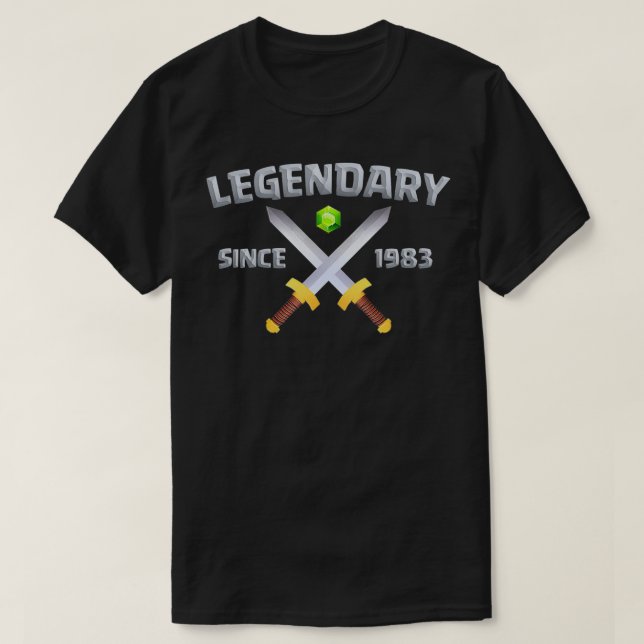 Camiseta Legendary Since 1983 Clash Swords 38th Birthday  (Frente do Design)