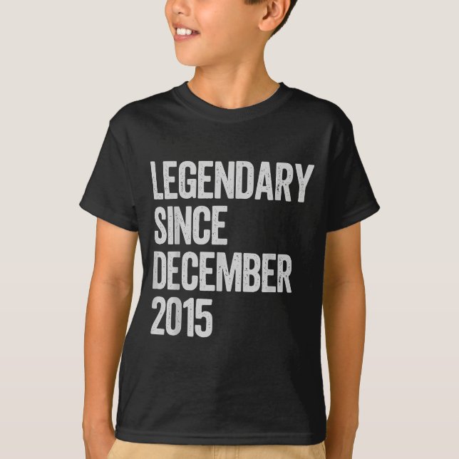 Camiseta Legendary Since December 2015 10th Birthday Gift C (Frente)