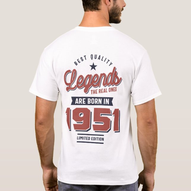Camiseta Legendas De Qualidade As Verdadeiras São Nasceres  (Verso)