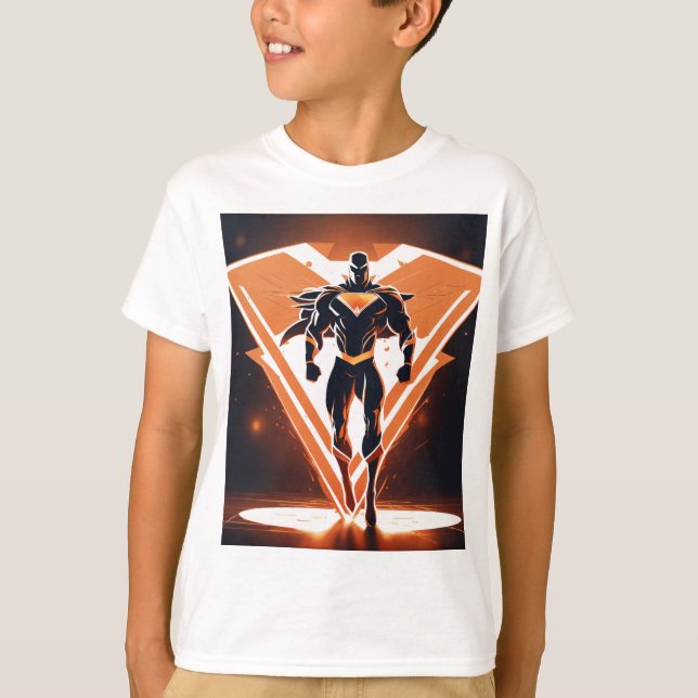 Camiseta "Legendas em ação" "Threads Heroicos" " (Frente)