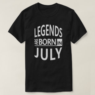 Camiseta Legendas engraçadas/legal do aniversário de julh
