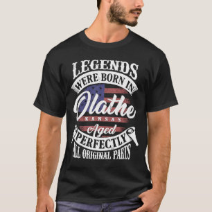 Camiseta Legendas Eram Nasceres Em Olathe Kansas Original V