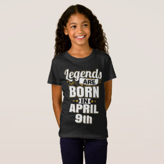 Camiseta Legendas são Nasceres em 9 de abril