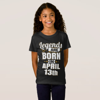 Camiseta Legendas são Nasceres em abril 13