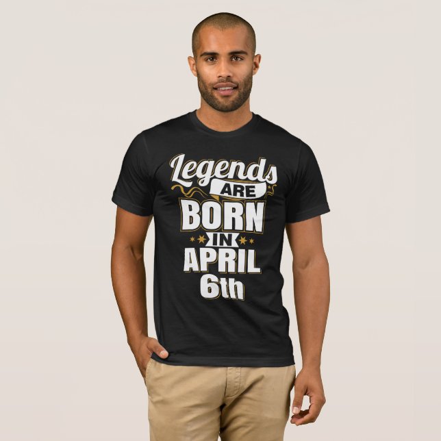 Camiseta Legendas são Nasceres em abril 6 (Frente Completa)