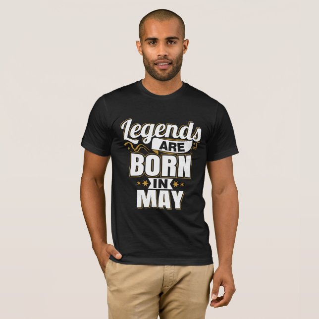 Camiseta Legendas são Nasceres em maio (Frente Completa)