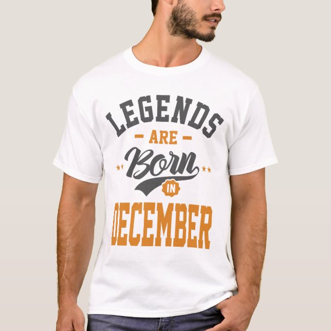 Camiseta Legendas São Nasceres No Aniversário De Dezembro (Frente)
