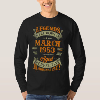 Camiseta Legends Were Born In March 1953