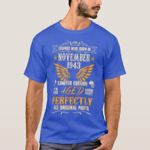 Camiseta Legends Were Born in November 1943 - Rock Biker 79