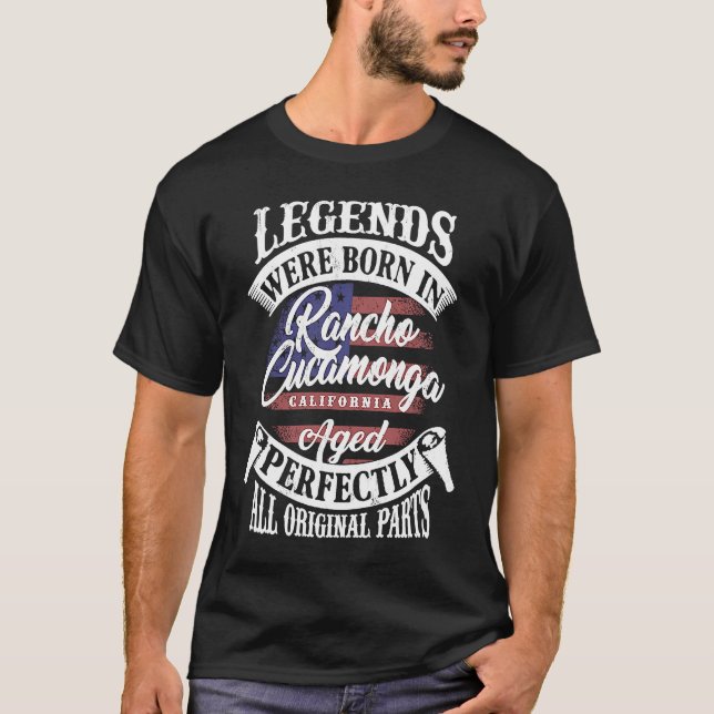 Camiseta Legends Were Born In Rancho Cucamonga California B (Frente)