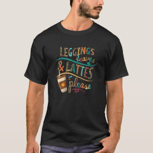 Camiseta Leggens Folhas e Lattes Por Favor Vintage Pumpkin 