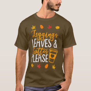 Camiseta Leggings deixa latas, por favor, caiam no outono