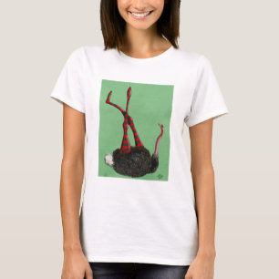 Camiseta Leggings em tiras de avestruz