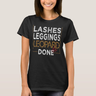 Camiseta Leggings Leopardo Feitas Meninas Lashes Máscara De