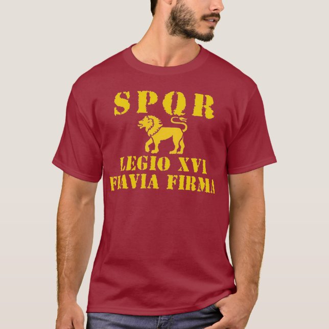 Camiseta Legião de 16 Vespasian a 16a - leão romano (Frente)