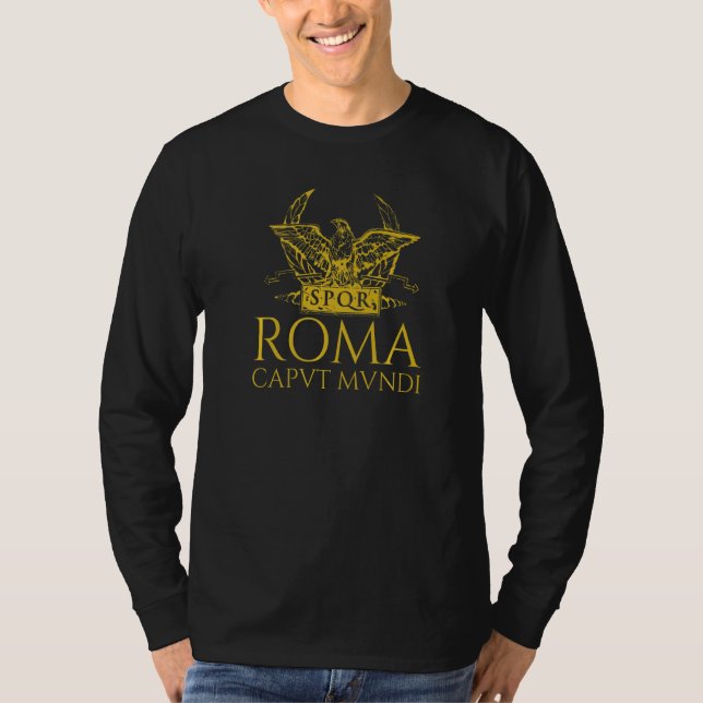 Camiseta Legião Romana Antiga Eagle Roma Caput Mundi Spqr (Frente)
