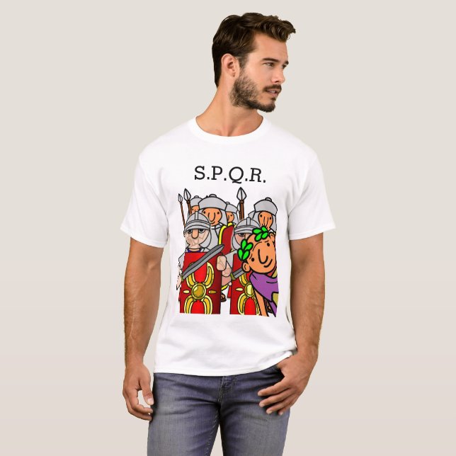 Camiseta Legião romana Selfie S.P.Q.R. da Foto-Bomba de (Frente Completa)