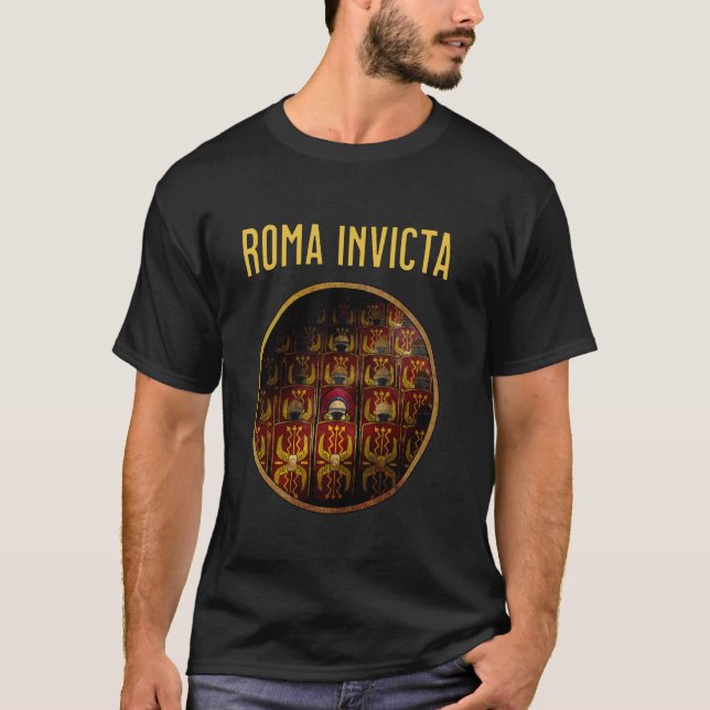 Camiseta Legiões Roma Invicta da História Romana Antiga (Frente)