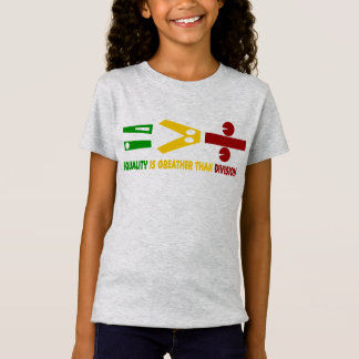 Camiseta l'égualité est plus grande que la division