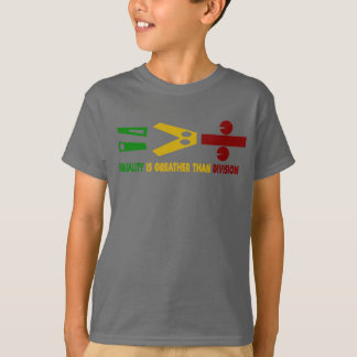 Camiseta l'égualité est plus grande que la division