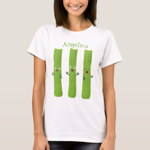 Camiseta Legumes de trio com aipo-branco