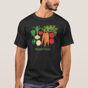 Camiseta Legumes frescos misturados do amante do