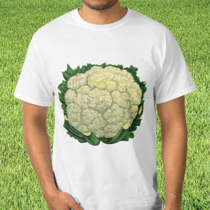 Camiseta Legumes Vegetais Couve-Flor Comida Antiga