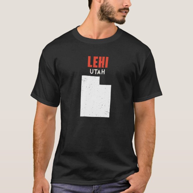 Camiseta Lehi Utah EUA State America Viagem Utahan (Frente)