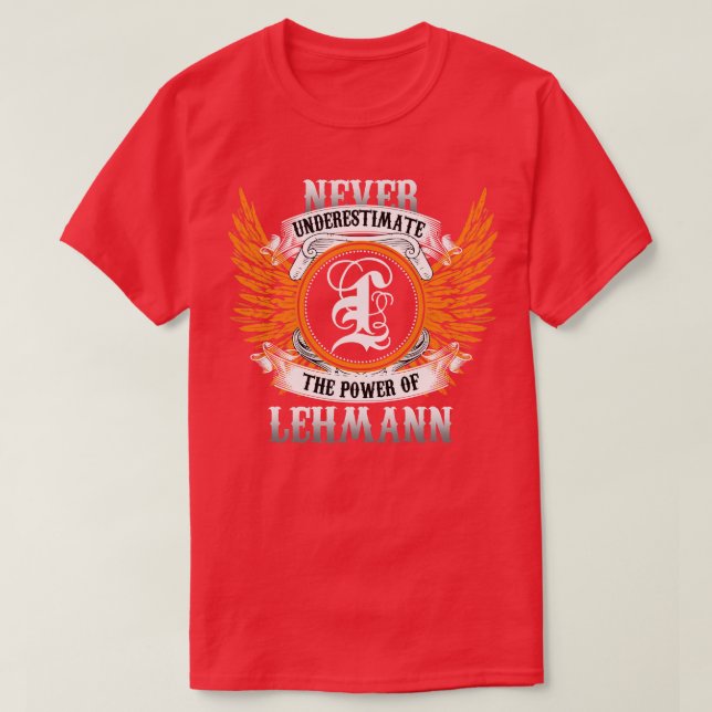 Camiseta Lehmann Name Shirt Nunca Subestima A Energia O (Frente do Design)