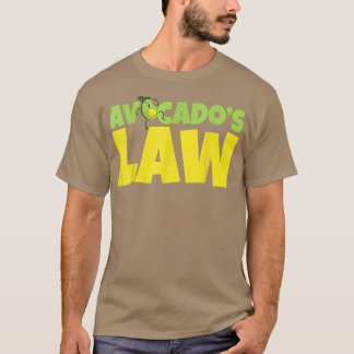 Camiseta Lei de Avocado Avogadro Go Vegan