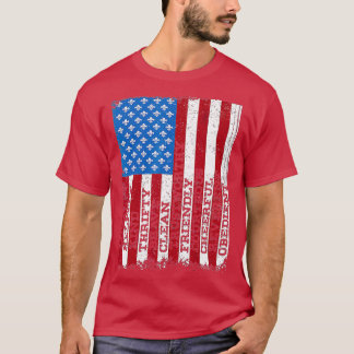 Camiseta Lei de escoteiros Patriótica Escutando Sobre o Gar