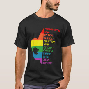 Camiseta Lei de Escotismo Estilo Arco-Íris Fofo