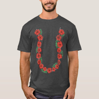 Camiseta Lei de Férias de Verão da Cadeia Flor do Hibiscus 
