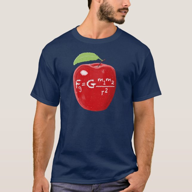 Camiseta Lei de Isaac Newton do professor de ciências de (Frente)