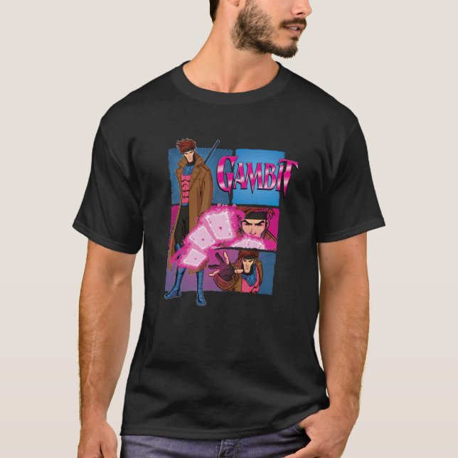 Camiseta Lei de Jogada de Placa Gambit da Marvel Studios X- (Frente)