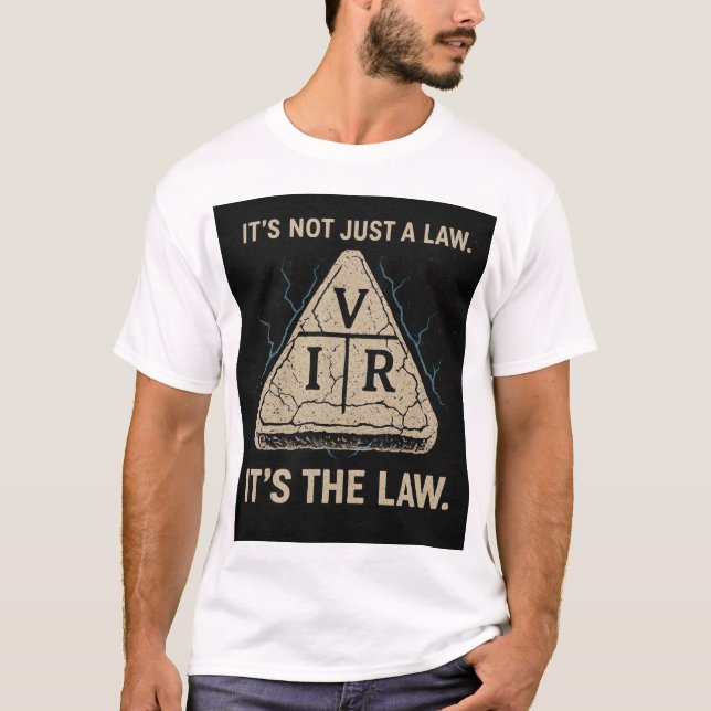Camiseta Lei de Ohm Humor de Engenheiro: É a Lei (Frente)