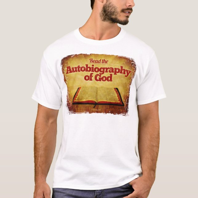 Camiseta Leia a autobiografia do deus (Frente)