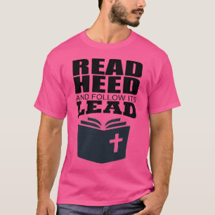 Camiseta Leia a bíblia sagrada e siga sua liderança