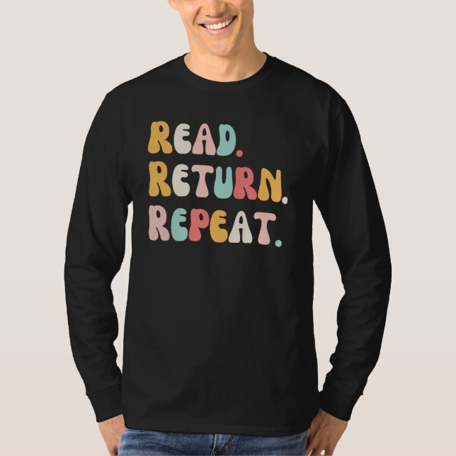 Camiseta Leia Devolva Repita bacana leitura leitor Bibliote (Frente)