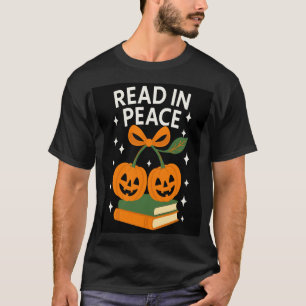 Camiseta Leia em Paz Livro Divertido de Halloween