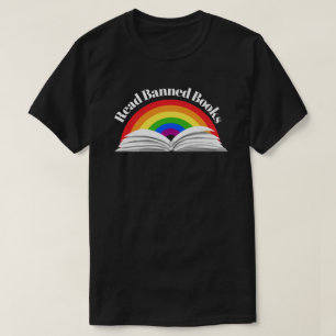 Camiseta Leia Livros Banidos Arco-Íris