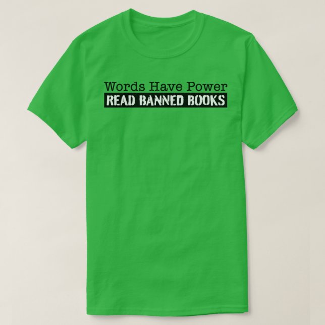 Camiseta Leia Livros Banidos Palavras têm energia (Frente do Design)