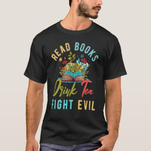 Camiseta Leia Livros Beba O Verme Nó Do Livro Mau De Luta C