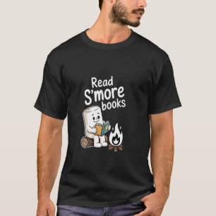 Camiseta Leia Mais Livros Acampando ao Ar Livre Viagem Fogu