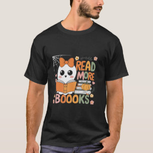 Camiseta Leia mais livros Ghost Halloween Fall Lendo T S